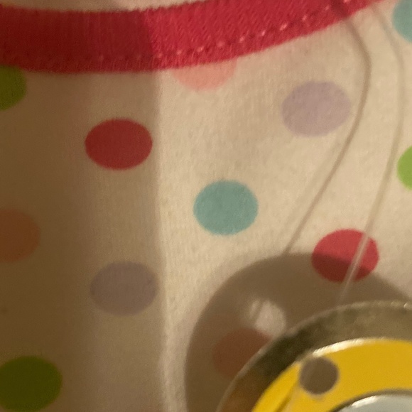 Girls Polka Dot Flower Rabbit Bunny Pink White Dres Bow Embroidered 5 6 Small - Picture 5 of 9